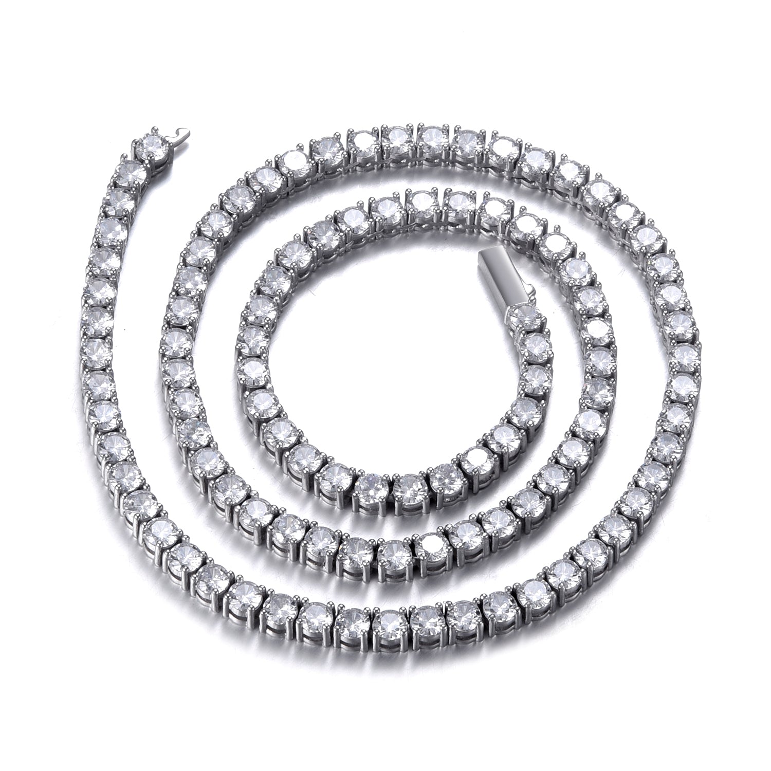 Tennis Chain - 4mm (White Gold) – EMPIRE HOLLYWOOD