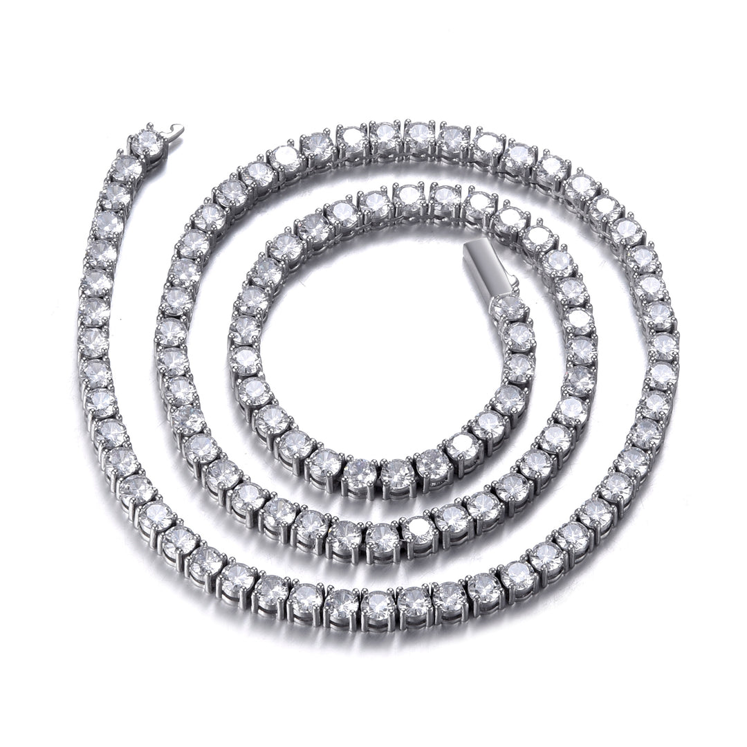 4mm Tennis Chain (White Gold)