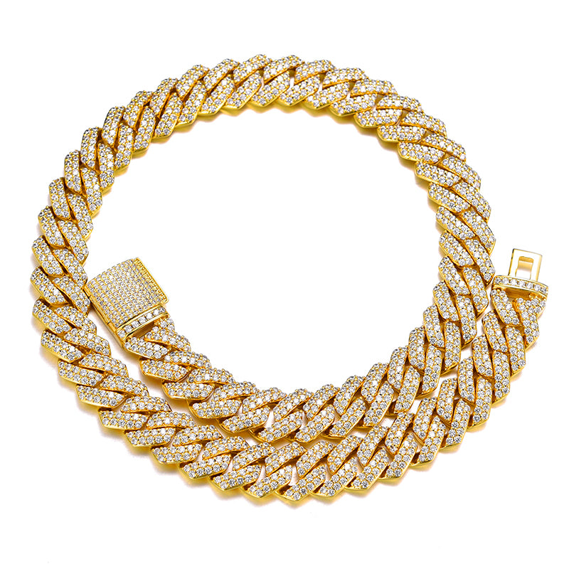 Prong Cuban Chain - 14mm (18K Gold)