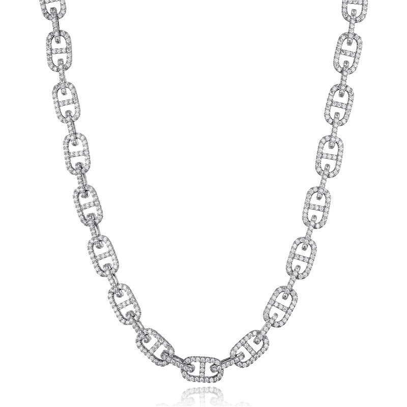 Gucci Cuban Link Chain - 11mm (White Gold)