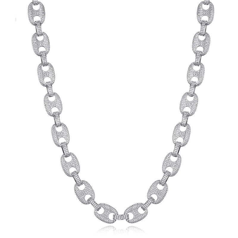 Gucci Cuban Chain - 12mm (White Gold)