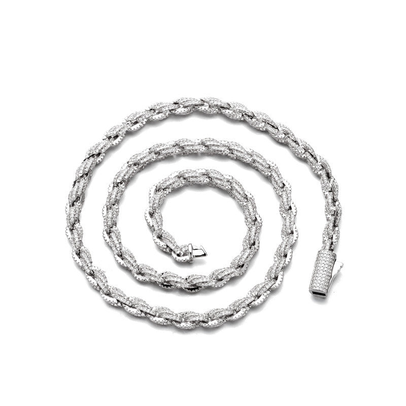 Rope chain Necklaces - 6mm (White Gold)