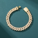 ギャラリービューアに画像を読み込み、Noble Ice Cuban Bracelet -10mm (18K Gold)
