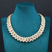 Prong Cuban Chain - 19mm (18K Gold)