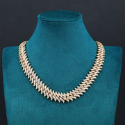 ラッパーネックレスとして人気のSpiked Cuban Chain Necklace。HipHopスタイルに最適なスパイクデザインと18Kゴールドが輝く高級感あるネックレス。