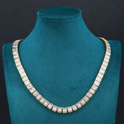 Square Baguette Tennis Chain - 10mm (18K Gold)