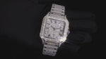 Load and play video in Gallery viewer, 【Moissanite】Ice Out Square Watch
